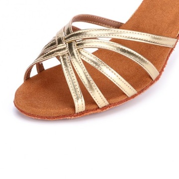 ТАНЦЕВАЛЬНЫЕ ТУФЛИ ЗОЛОТО 7СМ 38+САЛЬСА БЕСПЛАТНО