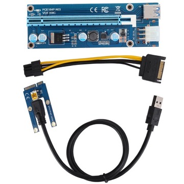 Переходник-удлинитель Mini PCI-E на PCI Express16x