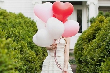 БЕЛЫЕ ШАРЫ СЕРДЦЕ 10ШТ К ДНЮ ВАЛЕНТИНА свадьба