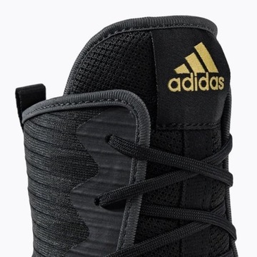 БОКСЕРСКИЕ КРОССОВКИ ADIDAS BOX HOG 4 ЧЕРНЫЕ/ЗОЛОТО ЧЕРНЫЕ