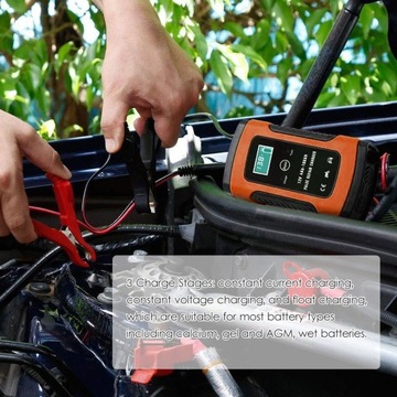 АВТОМАТИЧЕСКИЙ АККУМУЛЯТОРНЫЙ ВЫПРЯМИТЕЛЬ с ЖК-дисплеем 12В/5А