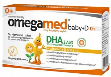 OMEGAMED Baby DHA +Witamina D 0+ 30 kaps twist-off