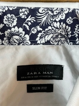 Zara man koszula wesele SlimFit unikat solidna M