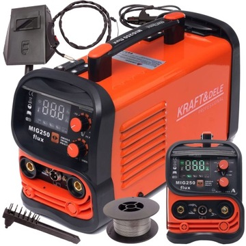SPAWARKA MIGOMAT BEZGAZOWY FLUX MIG MAG 250A EURO 230V / 50-60Hz