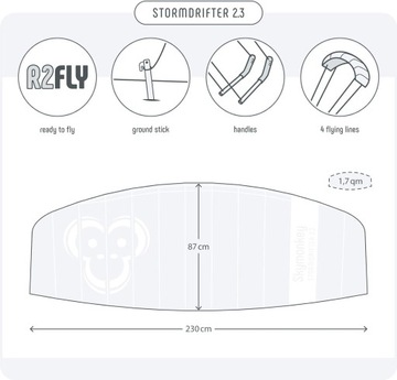 Кайт Skymonkey Stormdrifter23 2,3 м²