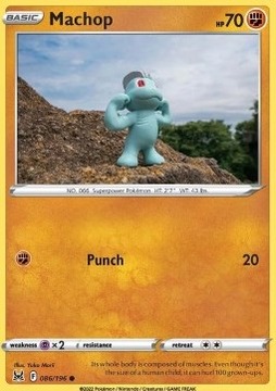 Karty Pokemon (LOR 086) Machop (R)