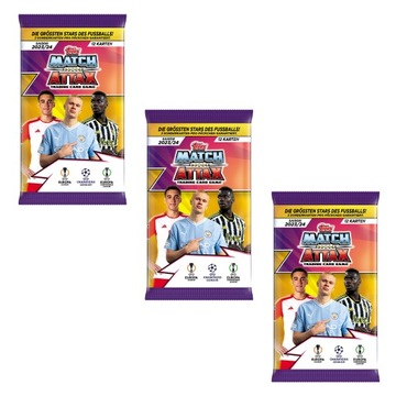 Saszetki Karty piłkarskie Match Attax 2024 Topps Liga Mistrzów do albumu