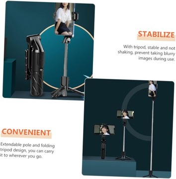 Selfie Stick Mini Statyw Telefon Stabilizator