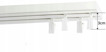 Karnisz PCV Akcesoria ŻABKA Z ROLKĄ do szyny żabki do firan zasłon białe 10