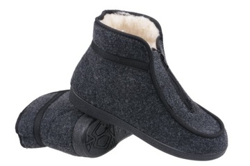 BAMBOSZE OCIEPLANE Z ZAMKIEM stalowy 45