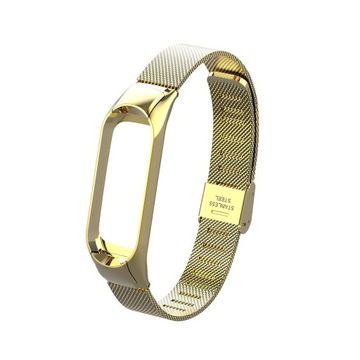 BRANSOLETA PASEK MILANESE DO MI BAND 5 6 ZŁOTA