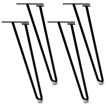 4 x NOGA MEBLOWA CZARNA NOGA DO STOŁU NOGA DO STOLIKA KRZESŁA SKOŚNA H40CM