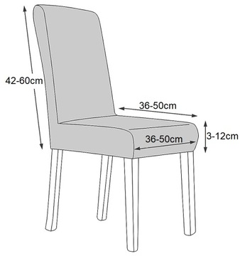 POKROWIEC NA KRZESŁO WELUR Uniwersalny Welurowy Pokrowce na krzesła SZARY