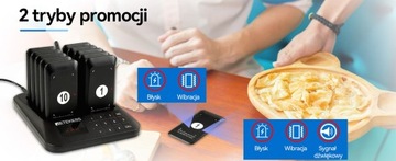 Retekess TD157S Звонок для клиентов, Беспроводная пейджерная система, 10 пейджеров