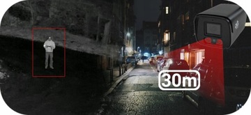 ЧЕРНАЯ НАРУЖНАЯ WIFI КАМЕРА БЕСПРОВОДНАЯ ULTRA HD 8Mpx АУДИО DVS