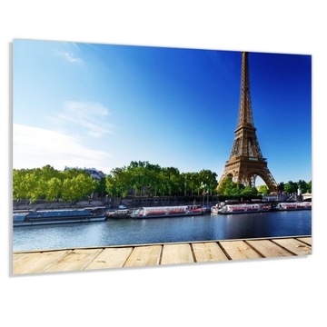 Panel szklany hartowany 100x60 Wieża Eiffla + KLEJ