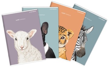 ZESZYT DO SŁÓWEK TOP 2000 SWEET ANIMAL A6 32 KARTKI KRATKA