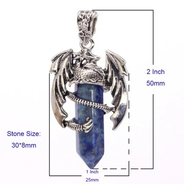 Новый Ретро Средневековый Дракон Шестиугольный Кристалл Кулон Мужской Панк-Рок Райдер
