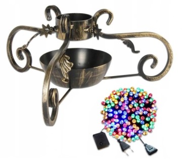 STOJAK POD CHOINKĘ ZESTAW33 LAMPKI 200 LED