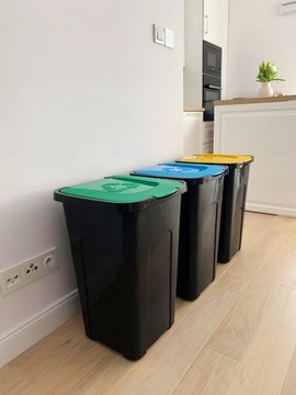 ZESTAW kosz SORT do segregacji odpadów 4x50l worki