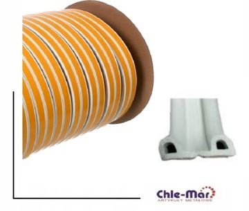 USZCZELKA GUMOWA OKIEN DRZWI 9x5,5 mm BRĄZ P 100m