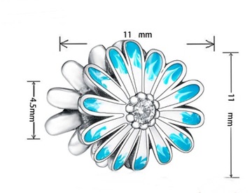 ПОДВЕСКИ ЦВЕТОК РОМАШКА БИРЮЗА СЕРЕБРЯНЫЕ S925