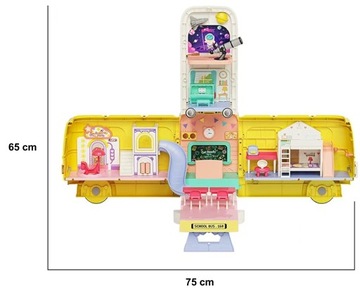 ШКОЛЬНЫЙ АВТОБУС 2 В 1 ДОМ-КУКЛА ШКОЛЬНЫЕ АКСЕССУАРЫ