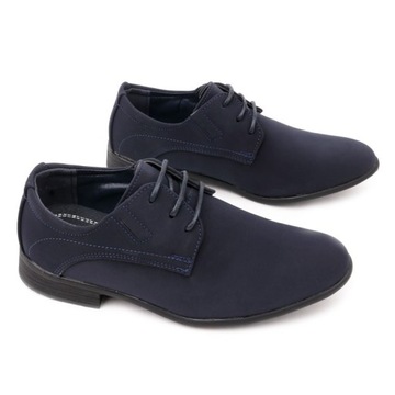BUTY CHŁOPIĘCE WIZYTOWE PÓŁBUTY MODZIEŻOWE ZAMSZOWE NA KOMUNIĘ ELEGANCKIE