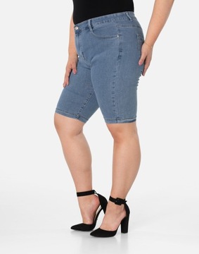 Duże Krótkie Spodenki Damskie Szorty Jeans 1070 52