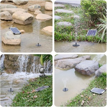 СОЛНЕЧНЫЙ ФОНТАН ДЛЯ ПРУДА 400л/ч С АККУМУЛЯТОРОМ 5ВТ