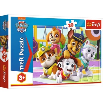 PUZZLE 30 UKŁADANKA PSI PATROL PAW PIESKI CHASE MARSHAL RABEL SKY 3+ TREFL