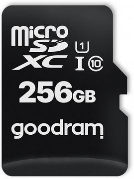 Карта памяти GOODRAM microSD 256 ГБ CL10 UHS I + адаптер