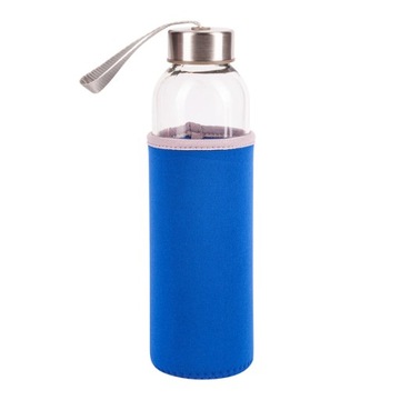 Szklana butelka w pokrowcu 500 ml. Free BPA