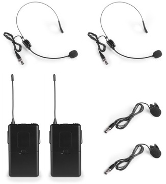 Zestaw mikrofonów 2x bodypack nagłowny VHF Vonyx