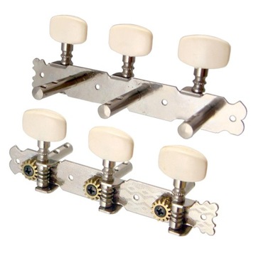 6 штук колков, кнопки, струны, настройка.