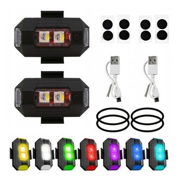 Lampka Stroboskop LED do Drona, Samochodu RC, Samolotu, Roweru DJI*2