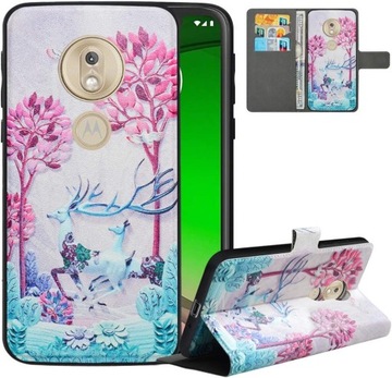 Magnetyczne etui skórzane portfel 2w1 Motorola Moto G7 / G7 Plus