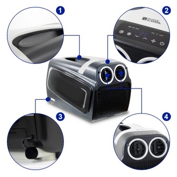 ПОРТАТИВНЫЙ БЕСШУМНЫЙ КОНДИЦИОНЕР ДЛЯ ДОМАШНЕГО фургона FRAL SUPER COOL FSC04 WI-FI