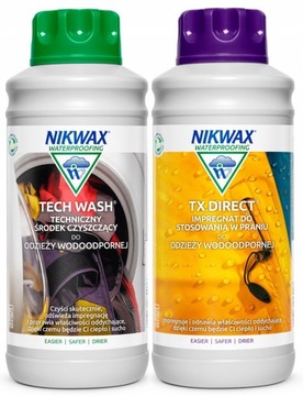 Nikwax Tech Wash 1L mydło + TX. Direct Wash-In 1L impregnat do odzieży