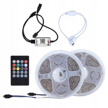 ВОДОНЕПРОНИЦАЕМЫЙ ХОЛОДНЫЙ БЕЛЫЙ СВЕТОДИОД 10М + ПОЛОСКА ПИТАНИЯ