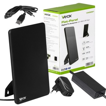 ANTENA POKOJOWA do TELEWIZJI NAZIEMNEJ DVB-T2 MOCNA AKTYWNA LTE 4K USB