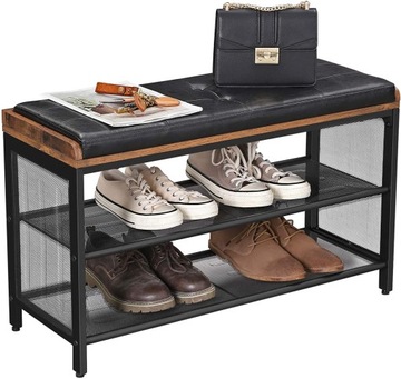 Галошница BENCH, обитая, металл, рустик, лофт