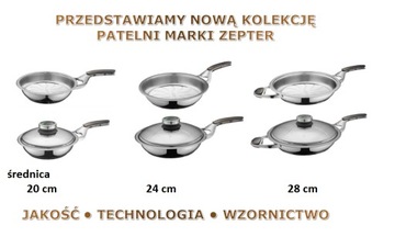 Patelnia URA 1,6 litra 20 cm ( bez pokrywy) Zepter
