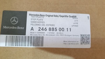 LIŠTA CHRÓM NÁRAZNÍKU MERCEDES B W246 A2468850011