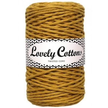 Sznurek bawełniany Lovely Cotton 3mm Musztardowy