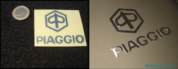 200 НАКЛЕЙКА С ЛОГОТИПОМ PIAGGIO Metal Edition 60x48 мм