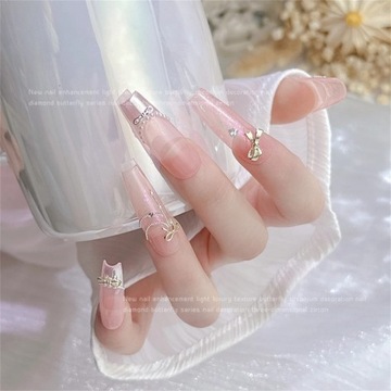 Украшение для дизайна ногтей. Прочное естественное украшение для маникюра. Украшение с бантом.