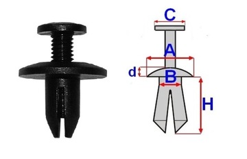 SPINKA UNIWERSALNA 6MM 10SZT.