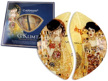 Zestaw Talerzy szklanych G.Klimt Pocałunek Adela
