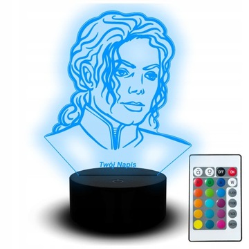 Lampka Nocna Led na Biurko Michael Jackson Dangerous Pop Figurka Prezent